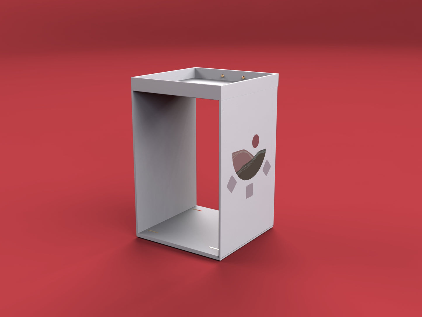 Squares and Circle Foldable desk cubby Blueprint